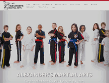 Tablet Screenshot of alexandersmartialarts.net