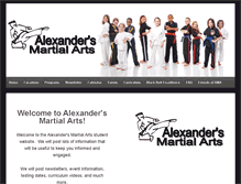Tablet Screenshot of alexandersmartialarts.org